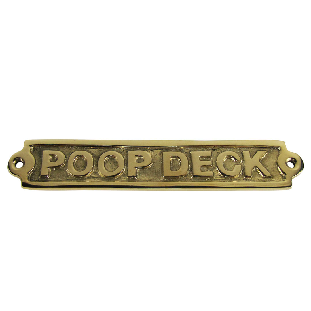 Bales Poop Deck Solid Brass Ship's Plaque